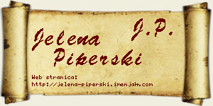 Jelena Piperski vizit kartica